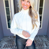By My Side Batwing Sweater - White