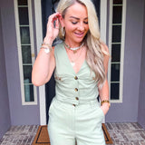 Serene Summer Gold Detail Vest