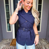 Goal Getter Wrap Around Vest - Navy