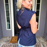 Goal Getter Wrap Around Vest - Navy