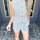Weekend In The Hamptons Pearl Tweed Top