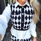 Regal Harlequin Top