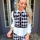 Regal Harlequin Top
