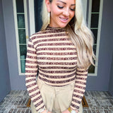 West End Sheer Mockneck Top