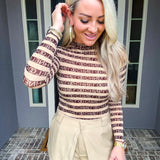 West End Sheer Mockneck Top