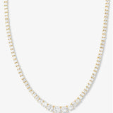 The Queens Graduated Tennis Necklace 16" - Gold