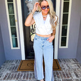 Modish Striped Jeans
