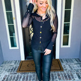 Nocturne Nights Sheer Detail Top