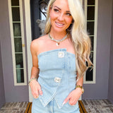 Queen In Denim & Diamonds Top