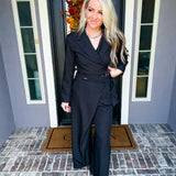 Boardroom Belle Skirt Pant - Black