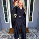Boardroom Belle Wrap Around Blazer - Black