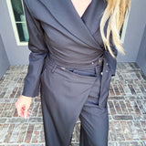 Boardroom Belle Skirt Pant - Black