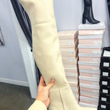 Over The Knee Boot - Cream