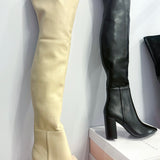 Over The Knee Boot - Cream