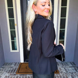 Chic Hustle Gold Button Blazer