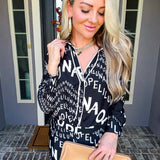 Runway Savage Graphic Blouse