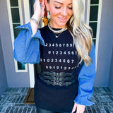 Baddie Boulevard Denim Detail Sweater