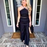 Summer Chic Wide Leg Trousers - Black