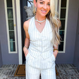 Manhattan Chic Pinstripe Vest