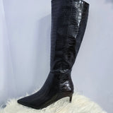 Rozzlyn Knee High Crocodile Boot