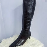 Rozzlyn Knee High Crocodile Boot