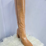 Luxury Has Arrived Nude Crocodile Boot