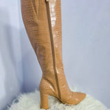 Luxury Has Arrived Nude Crocodile Boot