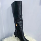 Regent Black Knee High Boot