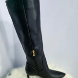 Regent Black Knee High Boot