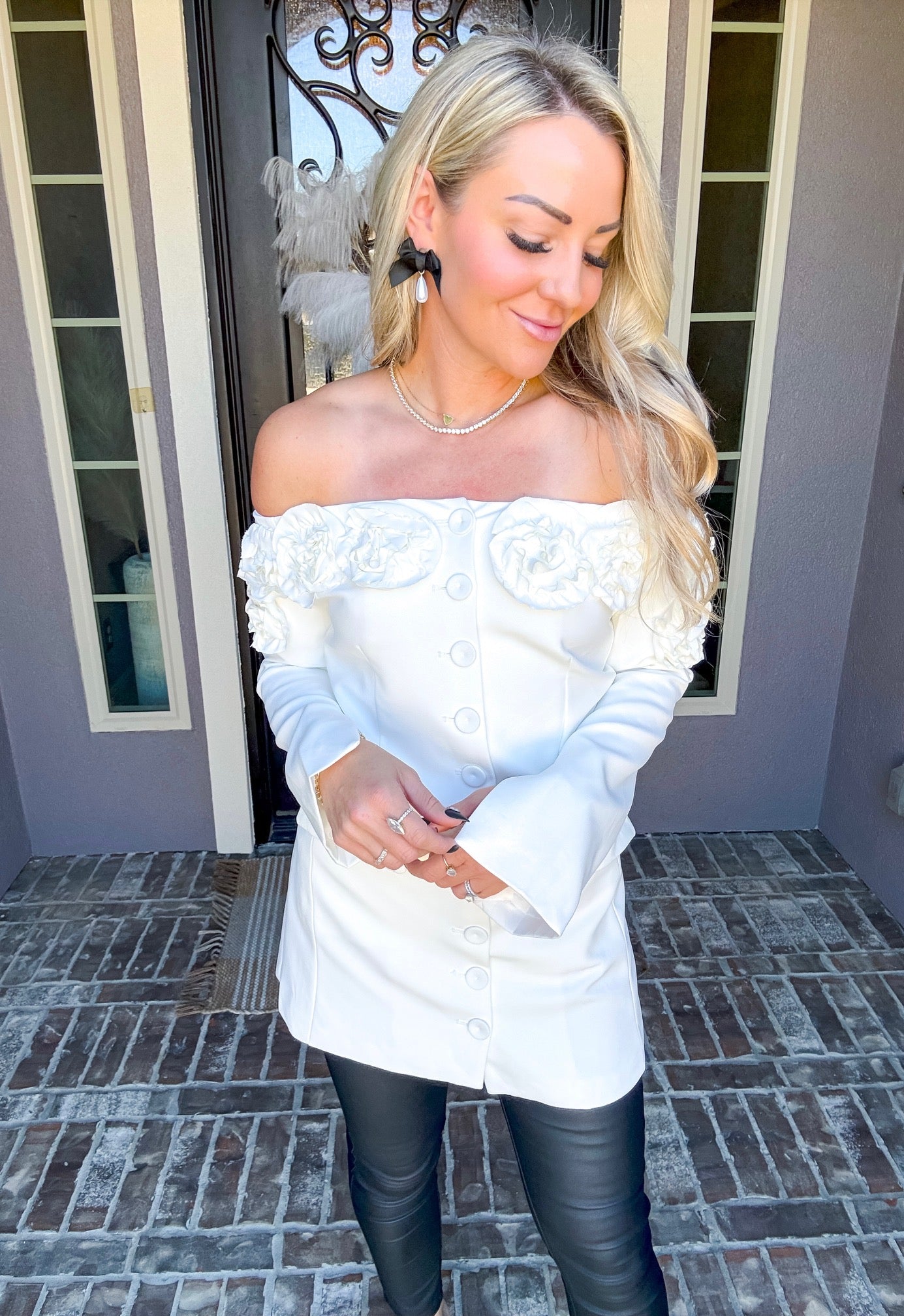 Ivory Evenings Rose Blazer – Love Always Boutique