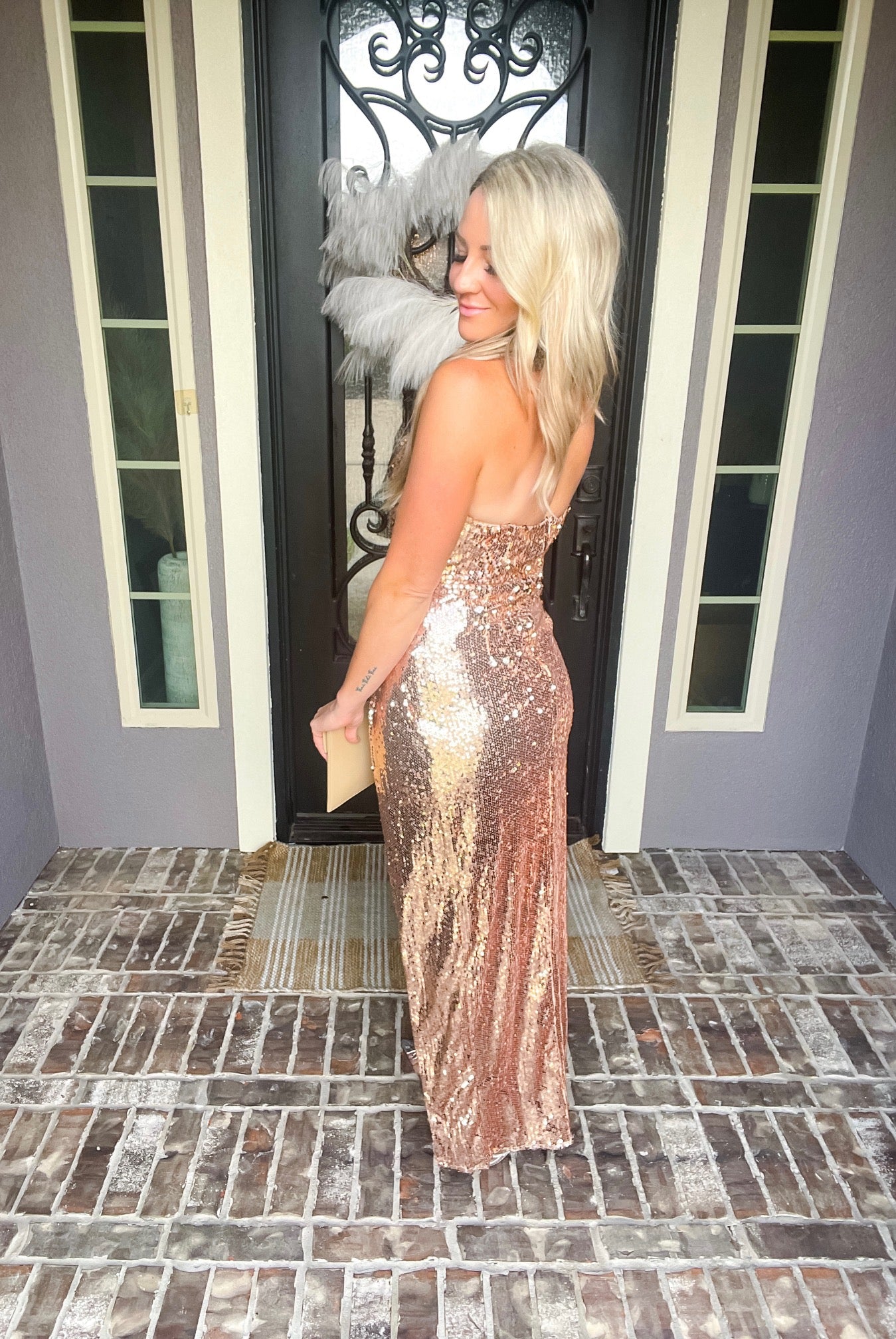 be my lover dress in rose gold sequin Sassy Shortcake Be My Valentine Dress