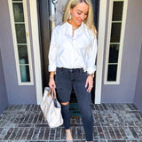Center Stage Black Distressed Jean