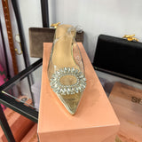 Diamond De Fleur Kitten Heel - Gold