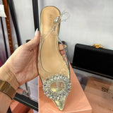 Diamond De Fleur Kitten Heel - Gold