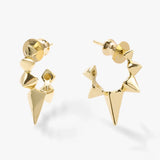 Gabriella Spiked Hoops - Gold