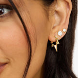 Gabriella Spiked Hoops - Gold