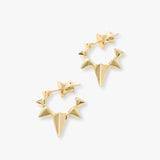 Gabriella Spiked Hoops - Gold