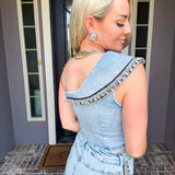 Denim & Diamonds Jeweled Top