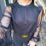 Black Ice Beaded Top