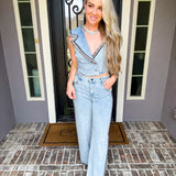 Denim & Diamonds Jeweled Top
