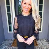 Black Ice Beaded Top