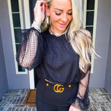 Black Ice Beaded Top