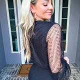 Black Ice Beaded Top