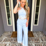 Bluebell Beauty Lace Trim Pants
