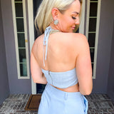 Bluebell Beauty Lace Trim Top