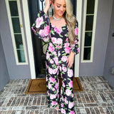 Petals & Prosecco Floral Jumpsuit