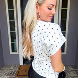 Vintage Muse Polka Dot Top
