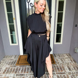 Onyx Obsession Mockneck Crop Top