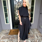 Onyx Obsession Open Slit Harem Pant