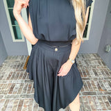 Onyx Obsession Open Slit Harem Pant